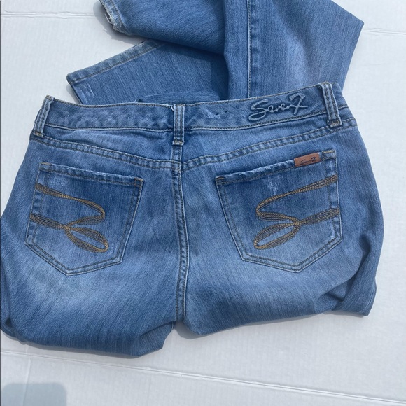 Seven7 jeans size 30 or 10 flare 31 inch length - Picture 6 of 9